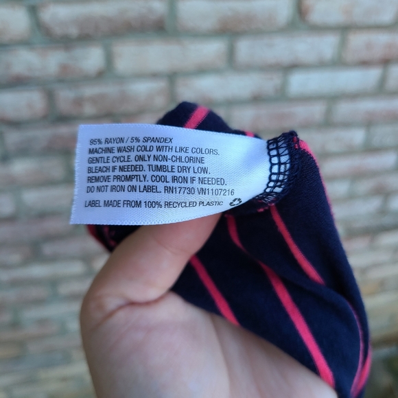 Isabel Maternity Maxi Dress Striped Blue Pink Medium - Picture 5 of 5